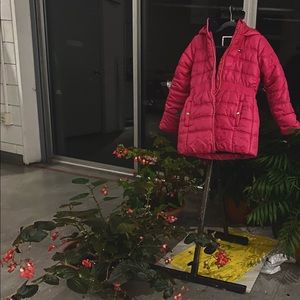 Tommy Hilfiger pink puffer jacket